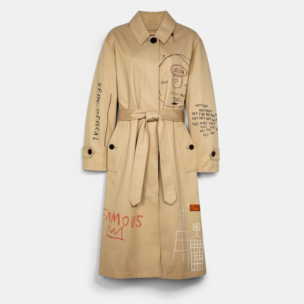 NWT Coach X Jean Michel Basquiat Trench